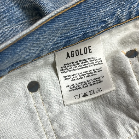 AGOLDE Crisscross Upsize High Waist Jeans SIZE 33 1215 - Picture 9 of 10